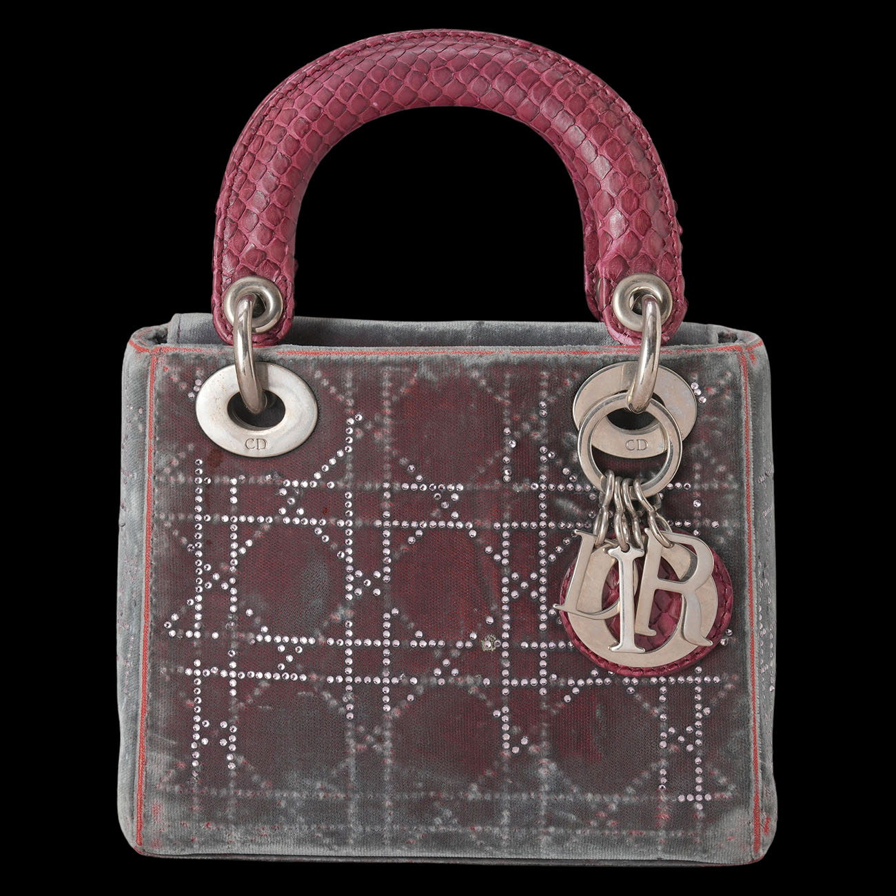 CHRISTIAN DIOR(USED)디올 벨벳 레이디디올 미니